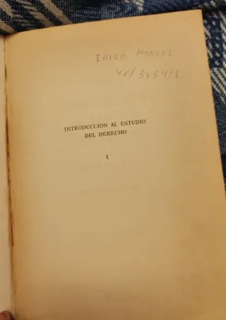 Introducción al estudio del Derecho (I) 1979
