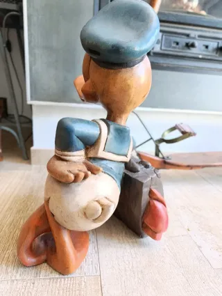 Pato Donald Madera Tallada