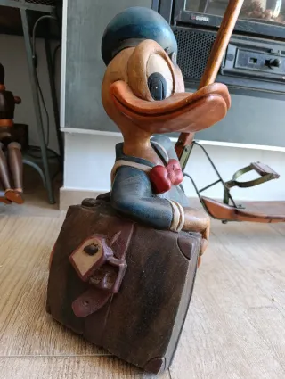 Pato Donald Madera Tallada