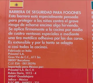 Barrera Seguridad Cocina PRENATAL