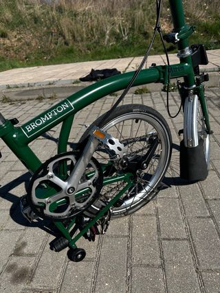 Bicicleta Plegable Brompton Verde