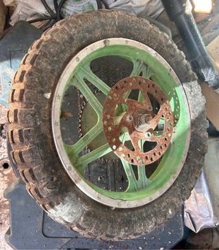 Manillar y eje delantero/trasero moto minicross