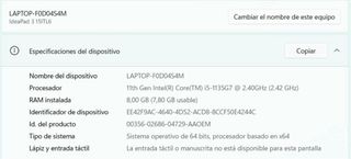 Portátil Lenovo IdeaPad 3 i5 8GB 512GB SSD Gris