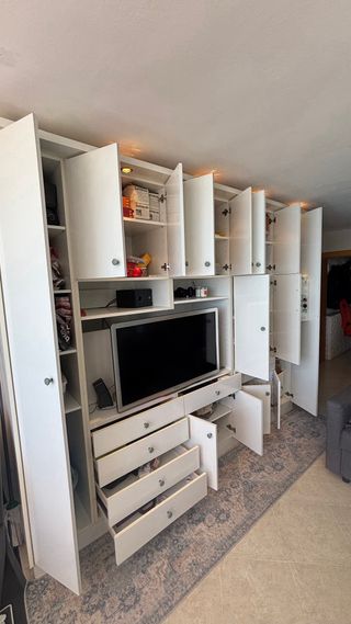 Mueble de salón modular blanco