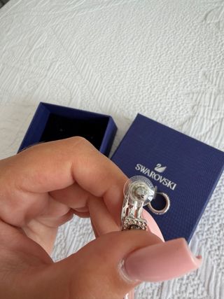 Pendientes Aro Swarovski Plata