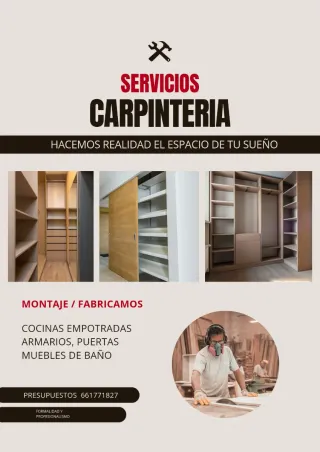 Carpintero Montador Cocinas Armarios Puertas