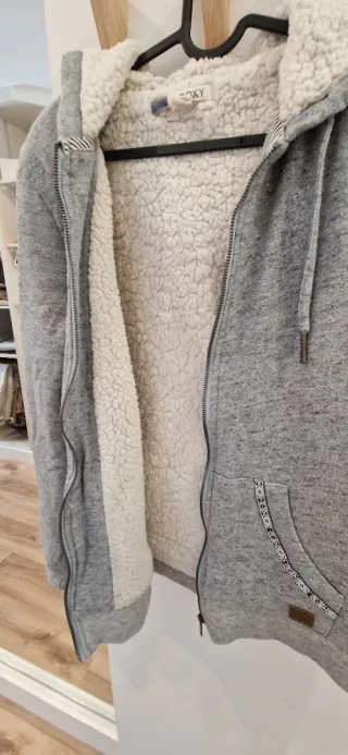 Chaqueta Roxy borreguito gris