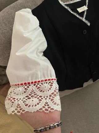 Corpiño Huertana Talla 10 Negro Blanco