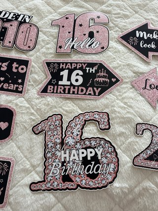 Conjunto 10 peças 16 anos -  Rosa