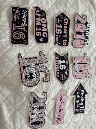 Conjunto 10 peças 16 anos -  Rosa
