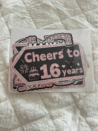 Conjunto 10 peças 16 anos -  Rosa