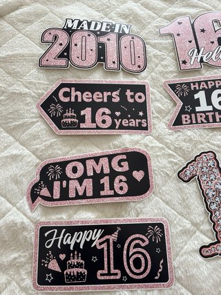 Conjunto 10 peças 16 anos -  Rosa