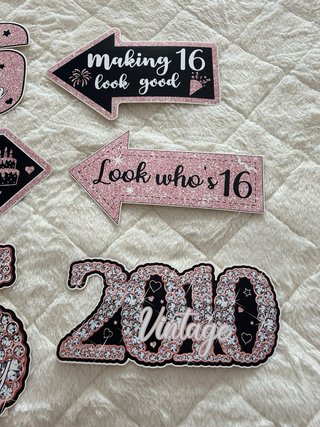 Conjunto 10 peças 16 anos -  Rosa