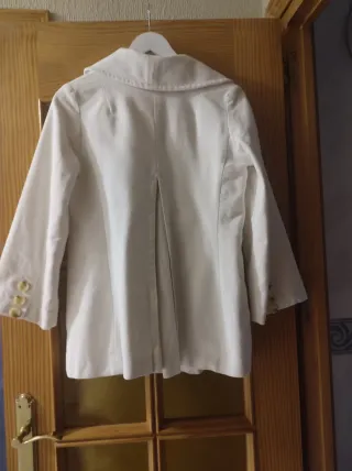 Abrigo Blanco Mango Talla XS