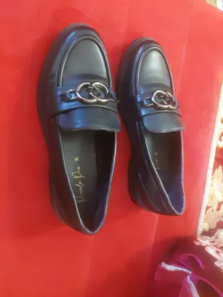 Zapatos mocasines negros mujer talla 39