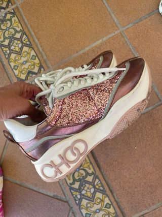 Zapatillas Jimmy Choo Glitter Rosa Talla 36