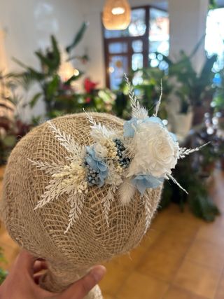 Ramo de novia preservado y complementos