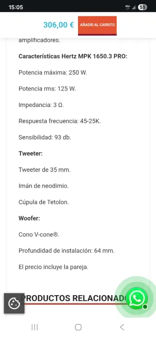 Vias separadas Hertz MPK 1650.3 Pro