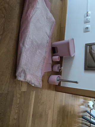 Accesorios baño rosa