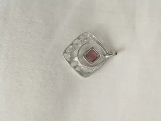 Colgante Plata y Piedra Morada