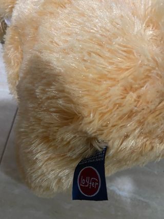 Oso de peluche suave 35x35 cm con cojin y lazo