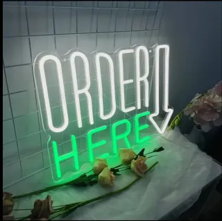 Lampada Neon LED "ORDER HERE"