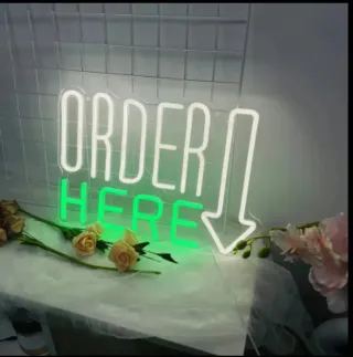 Lampada Neon LED "ORDER HERE"