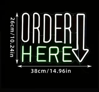 Lampada Neon LED "ORDER HERE"