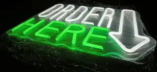 Lampada Neon LED "ORDER HERE"