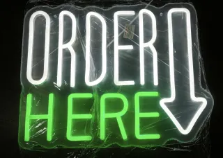 Lampada Neon LED "ORDER HERE"