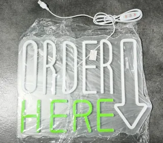 Lampada Neon LED "ORDER HERE"
