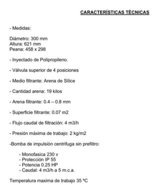 Depuradora piscina filtro monobloc