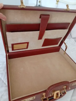 Maletín porta documentos piel marrón