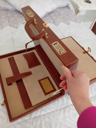 Maletín porta documentos piel marrón