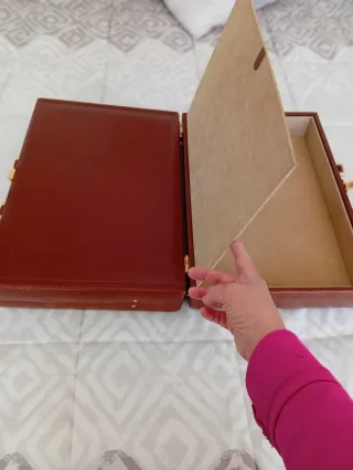 Maletín porta documentos piel marrón