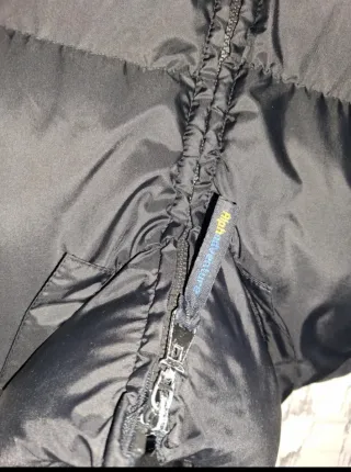 Chaqueta larga acolchada negra