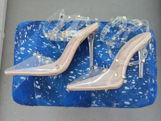 Zapatos tacón transparentes 38
