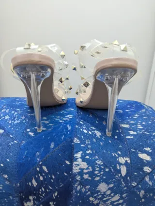 Zapatos tacón transparentes 38