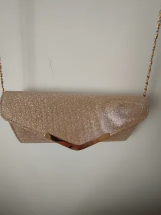 Bolso de fiesta dorado brillante