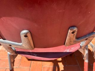 2 Sillas Vintage Rojas Metálicas