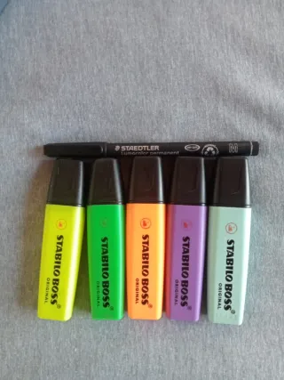 Set 5 Subrayadores Stabilo Boss Original