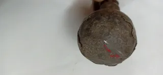 Antico gancio con peso bilancia bascula