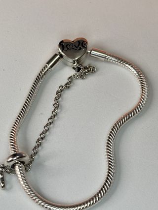 Conjunto Pandora Pulsera, Pendientes y Charm Cor