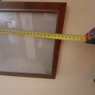 2 Cornici Vintage Legno Vetro