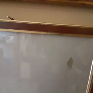 2 Cornici Vintage Legno Vetro