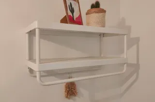 2 Estanterías Blancas Metálicas Ikea