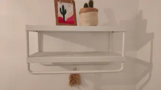 2 Estanterías Blancas Metálicas Ikea