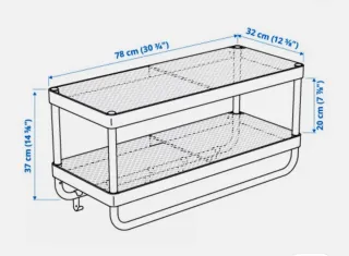 2 Estanterías Blancas Metálicas Ikea