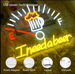 Lampada Neon LED "I NEED A BEER"
