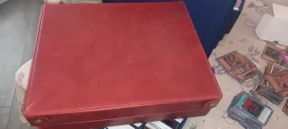 Scatola porta carte finta pelle con divisori